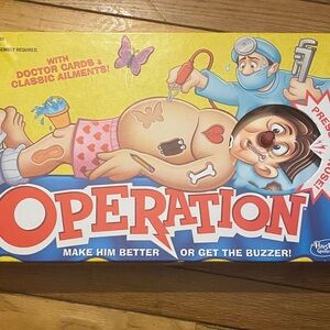 Hasbro Operation Game - Red, Yellow, Blue